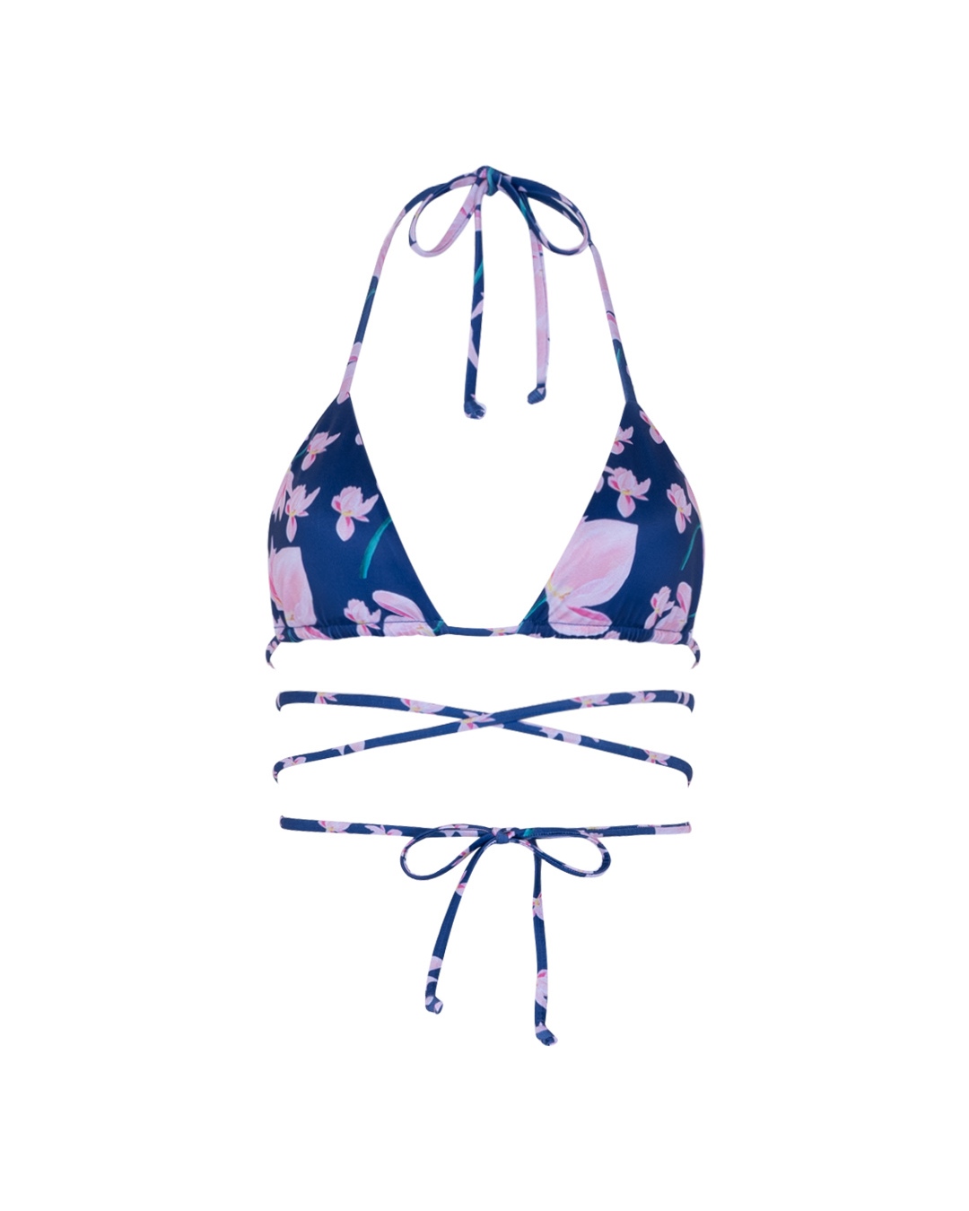Lunar Petal Wrap Around Straps Bikini Top