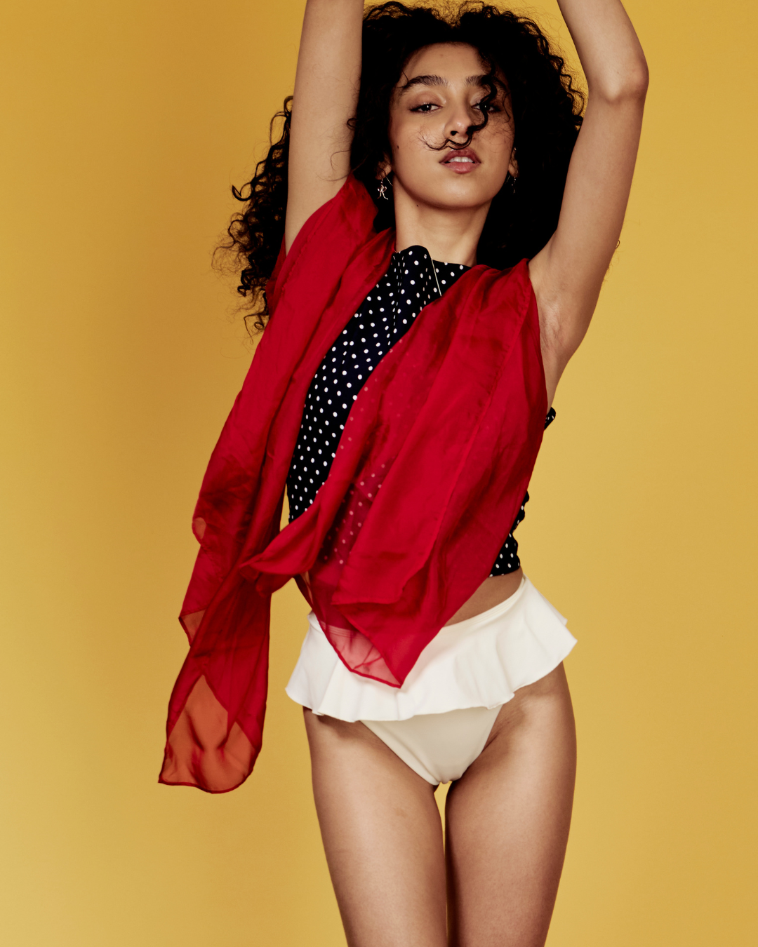 The Solaris Pareo / Ruby Red Silk Chiffon