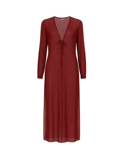 The Antares Kaftan / Rhubarb Silk Chiffon