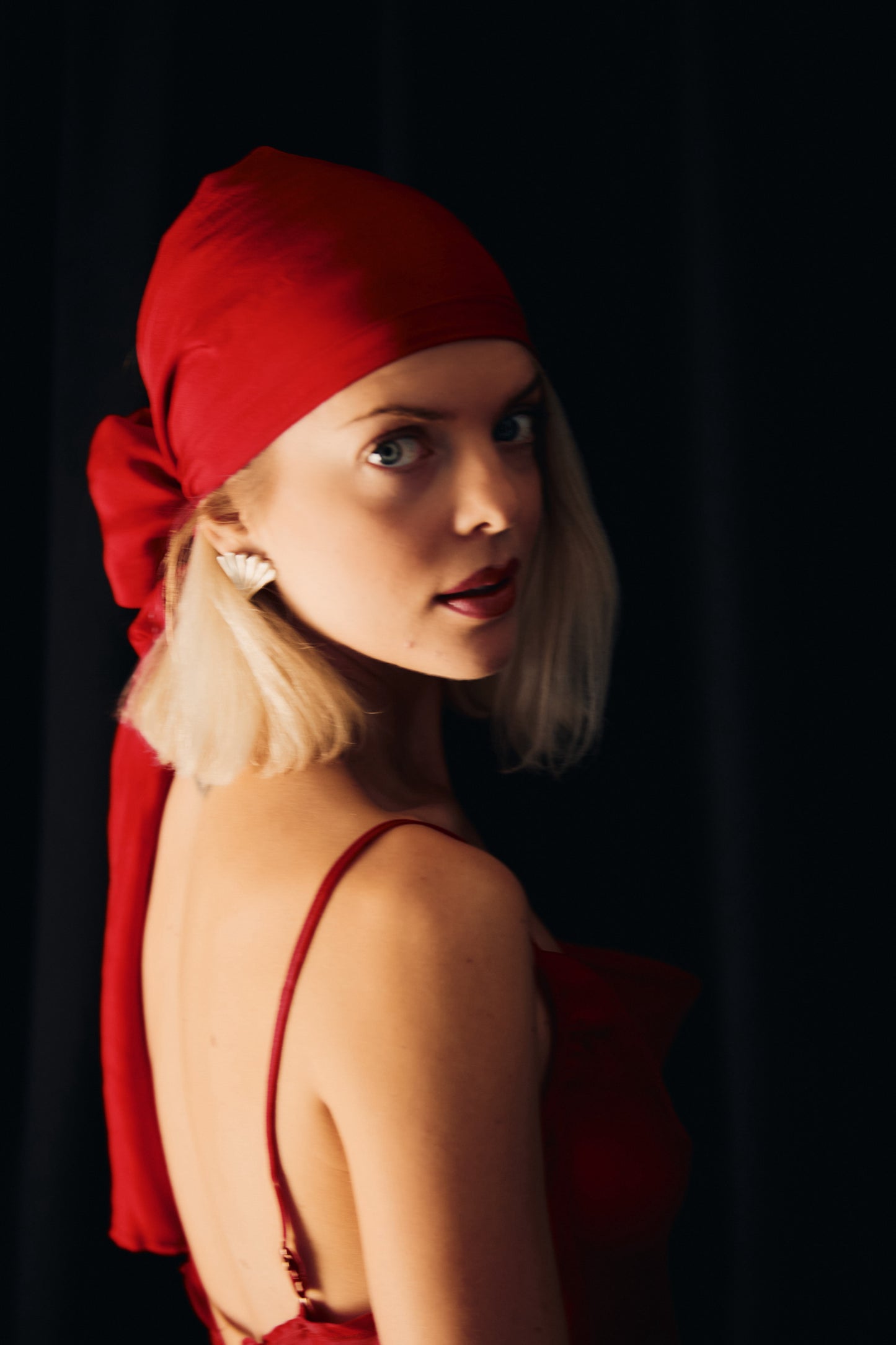 The Solaris Pareo / Ruby Red Silk Chiffon