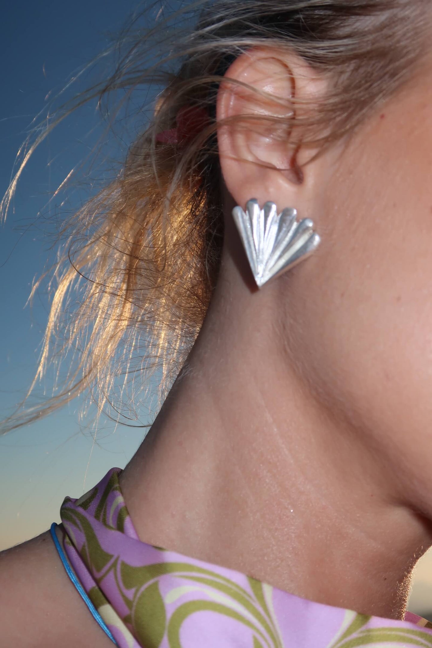 Veroni Swim x Eni Jewelry – Shell Earring in Recycled Silver