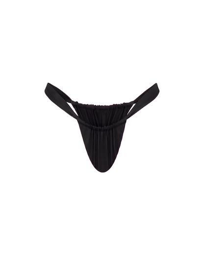 Onyx Wide Strap Brazilian Bottom / Black