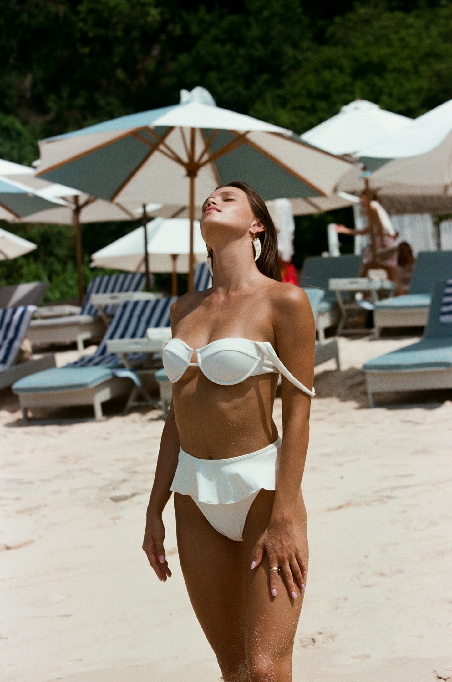 Bardot Frill Bikini Bottom - Ivory