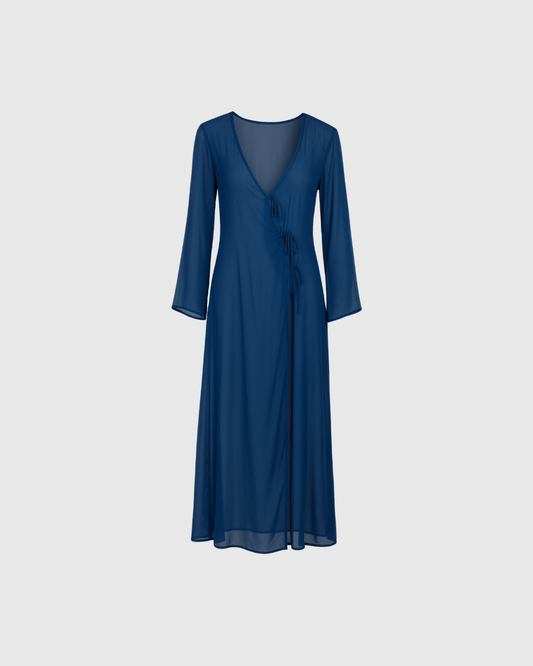 The Alhena Kimono / Blue Silk Chiffon