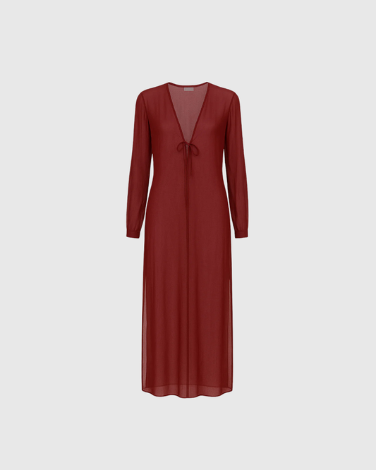 The Antares Kaftan / Rhubarb Silk Chiffon