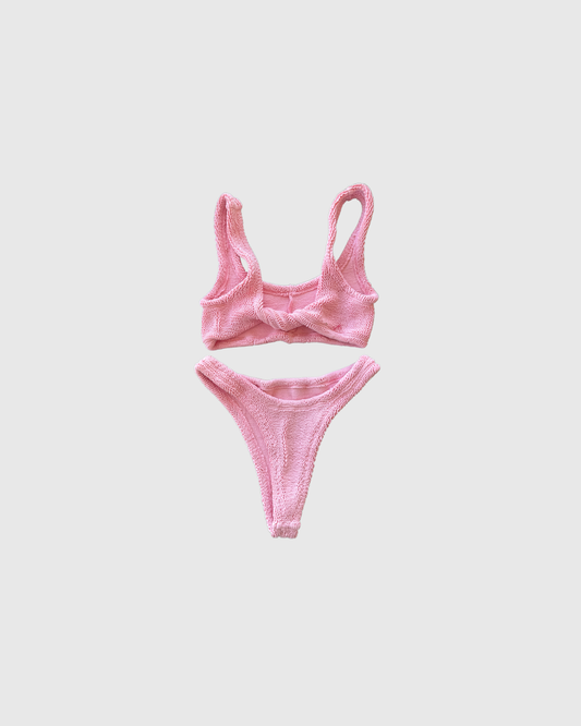 The Paloma Crinkle Bikini Set / Blush Pink